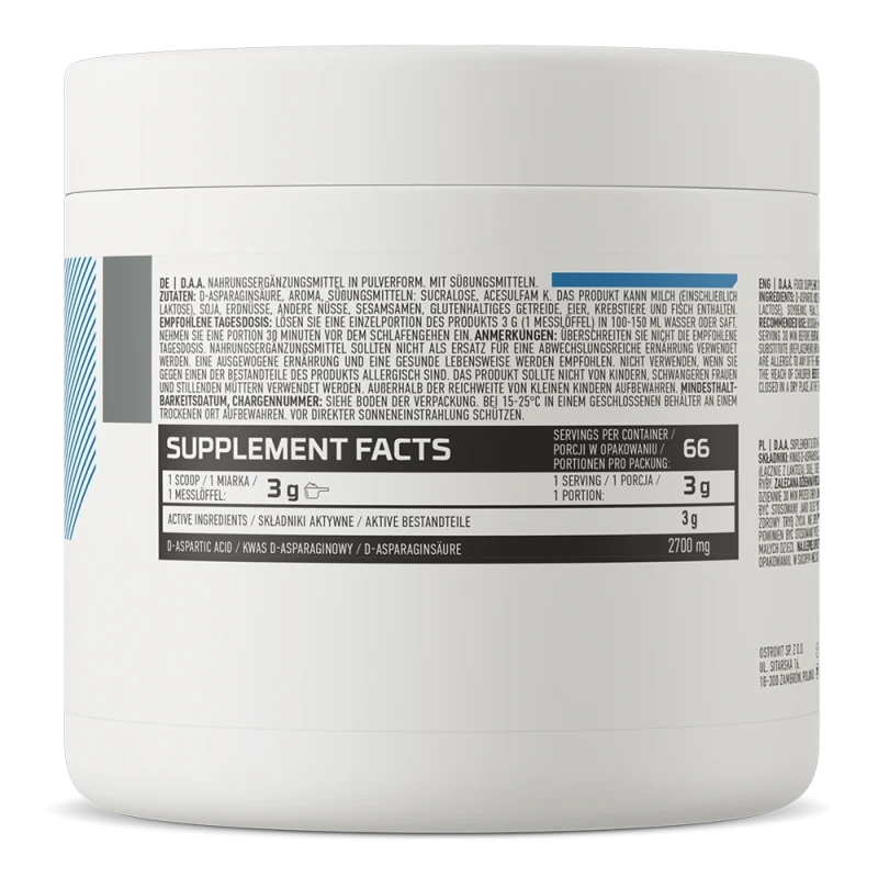 OstroVit D.A.A. | D-Asparagīnskābe 200 g