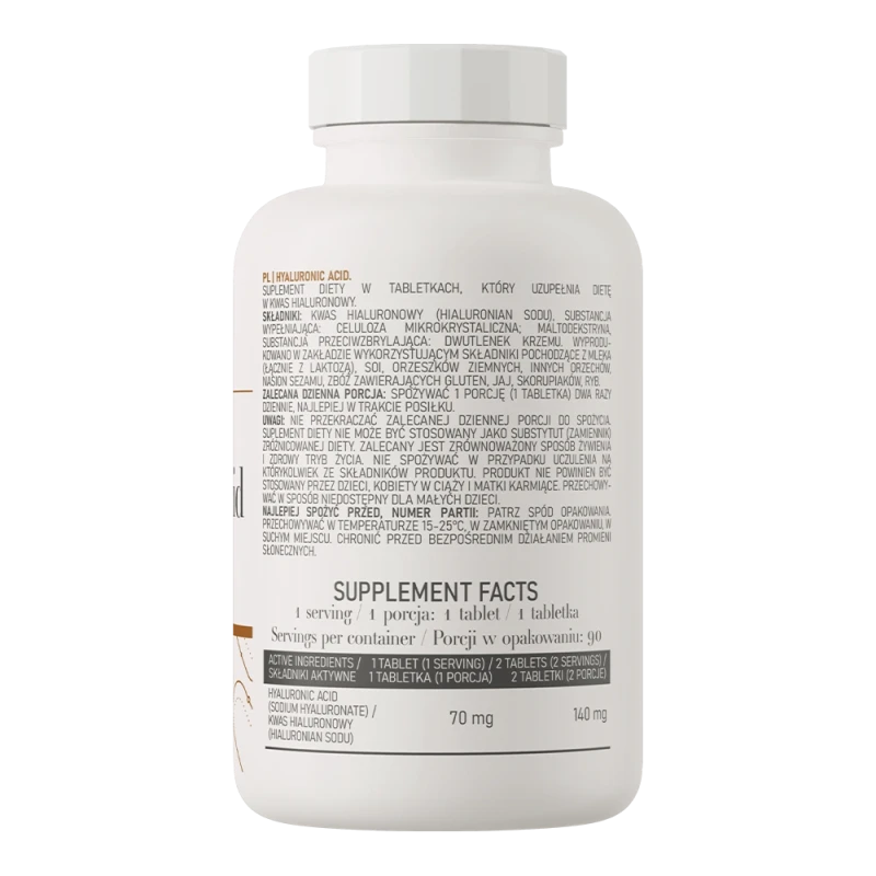 OstroVit Hyaluronic Acid | Hialuronskābe 70 mg 90 Tabletes