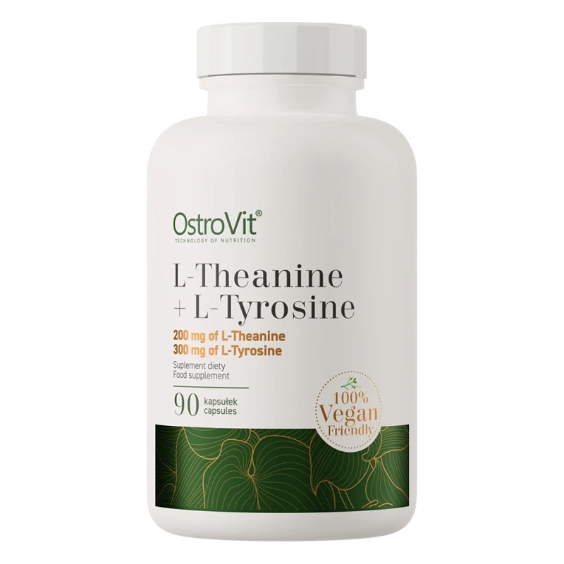 OstroVit L-Theanine + L-Tyrosine| L-Teanīns 200 mg + L-Tirozīns 400 mg 90 Kapsulas