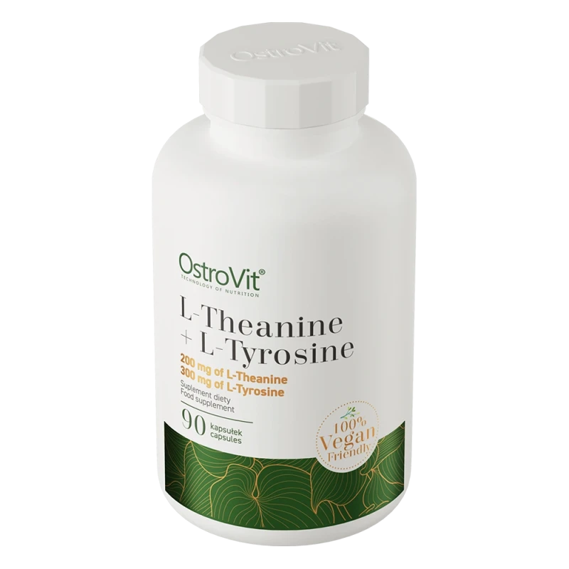OstroVit L-Theanine + L-Tyrosine| L-Teanīns 200 mg + L-Tirozīns 400 mg 90 Kapsulas