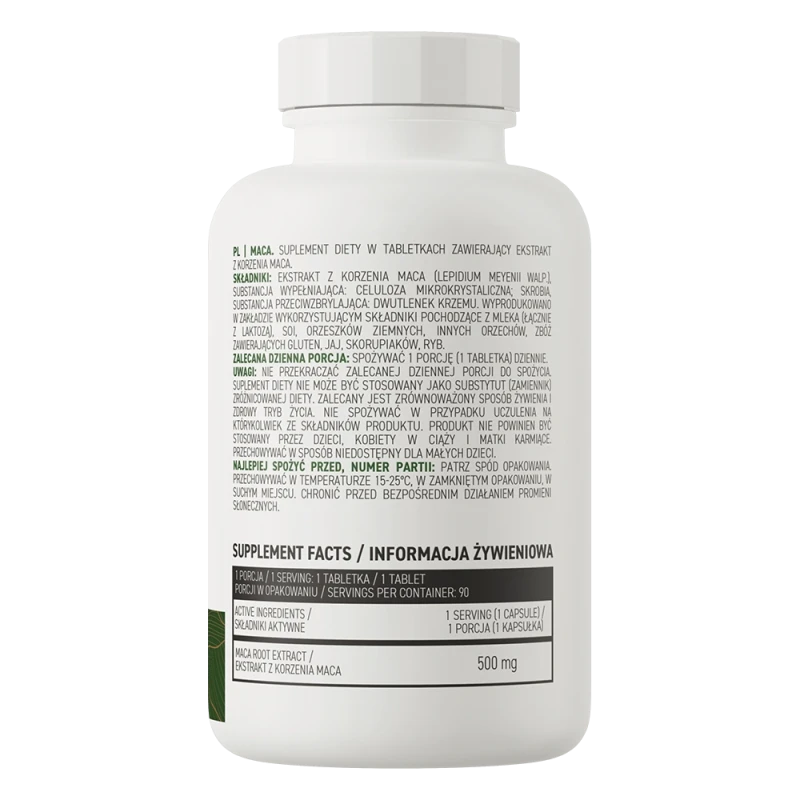 OstroVit Maca VEGE | Maka Saknes Ekstrakts 500 mg 90 Tabletes