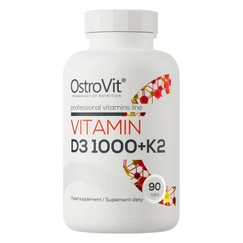 OstroVit Vitamin D3 1000 IU + K2 | D3 и K2 витамин 90 таблеток