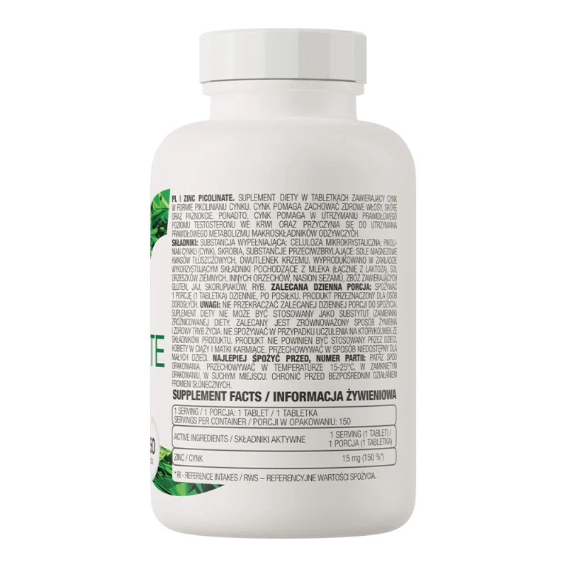 OstroVit Zinc Picolinate | Цинк в форме пиколината 150 таблеток