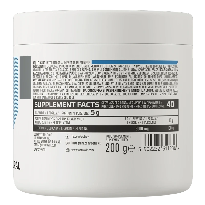 OstroVit Leucine | L-лейцин порошок 200 г