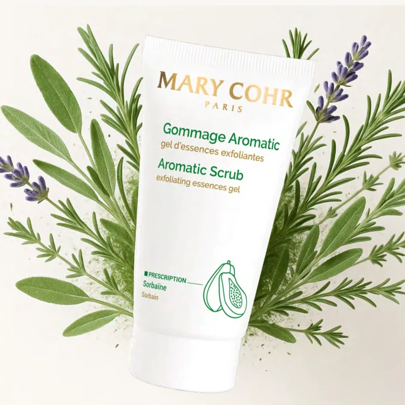 Mary Cohr Aromatic Scrub | Divkāršas iedarbības eksfoliējošs sejas skrubis ar ēteriskajām eļļām 50 ml