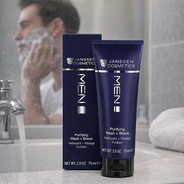 Janssen Cosmetics Purifying Wash + Shave | Maigas Putas Skūšanai un Mazgāšanai, 75 ml