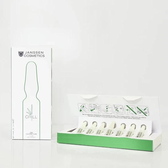 Janssen CBD Calming Fluid | Nomierinošas ampulas jutīgai ādai 7 x 2 ml