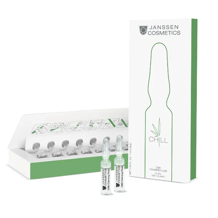 Janssen CBD Calming Fluid | Nomierinošas ampulas jutīgai ādai 7 x 2 ml