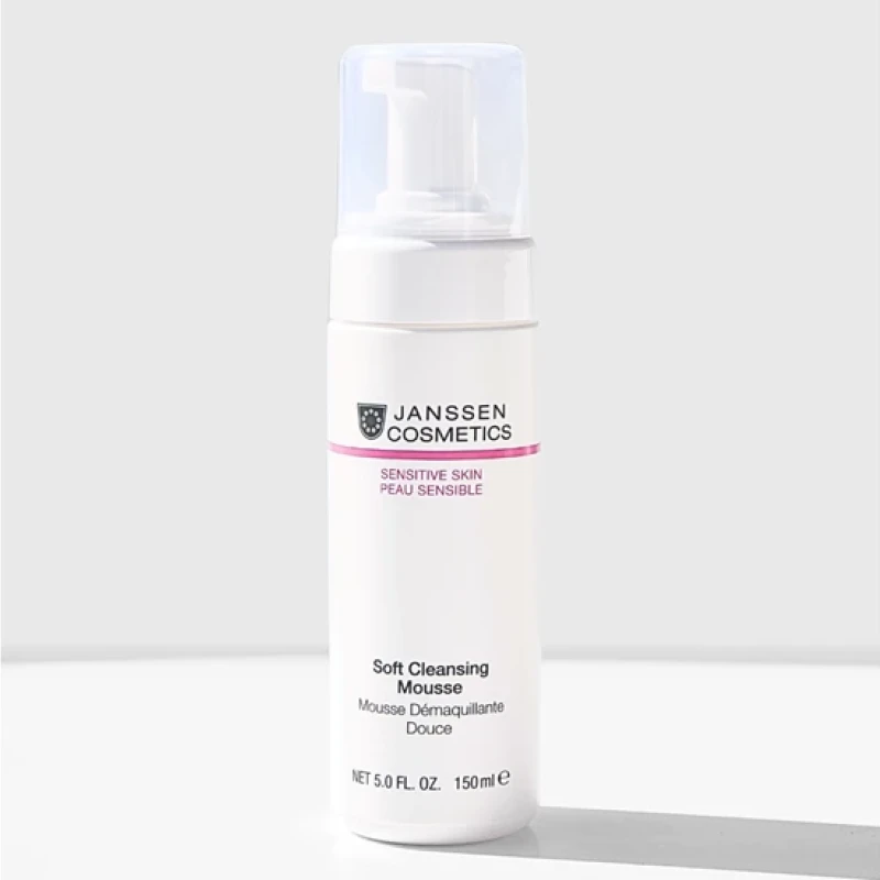 Janssen Cosmetics Soft Cleansing Mousse | Maigi Attīrošas Putas Jutīgai Ādai, 150 ml