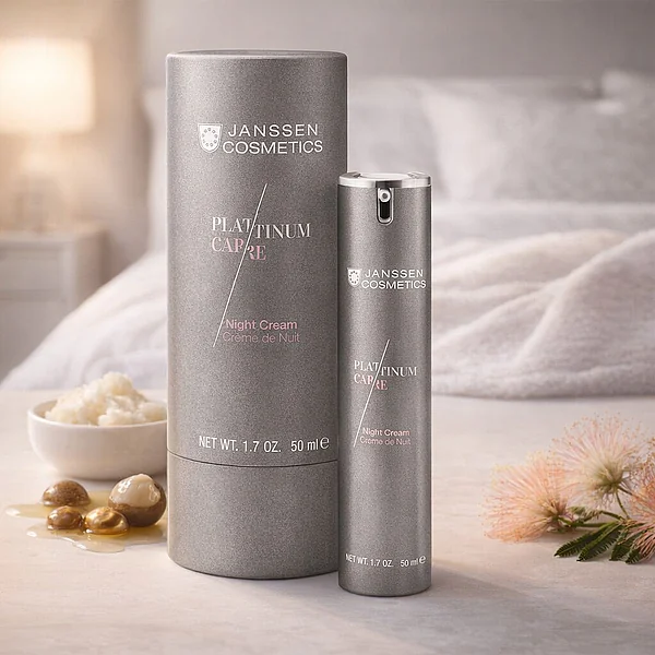 Janssen Cosmetics Platinum Care Night Cream | Premium Anti-age Nakts Krēms, 50 ml