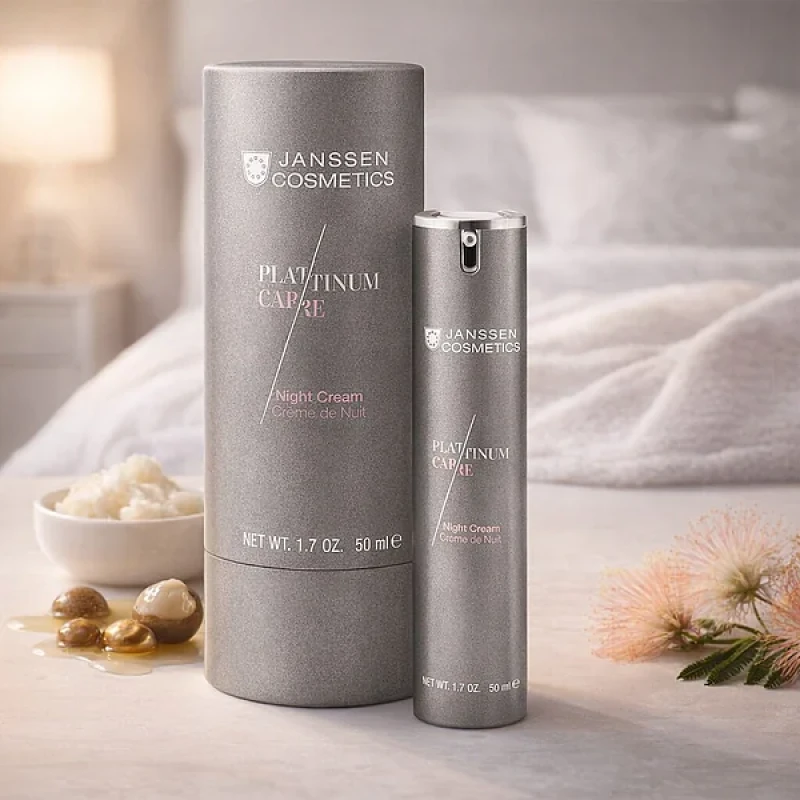 Janssen Cosmetics Platinum Care Night Cream | Premium Anti-age Nakts Krēms, 50 ml