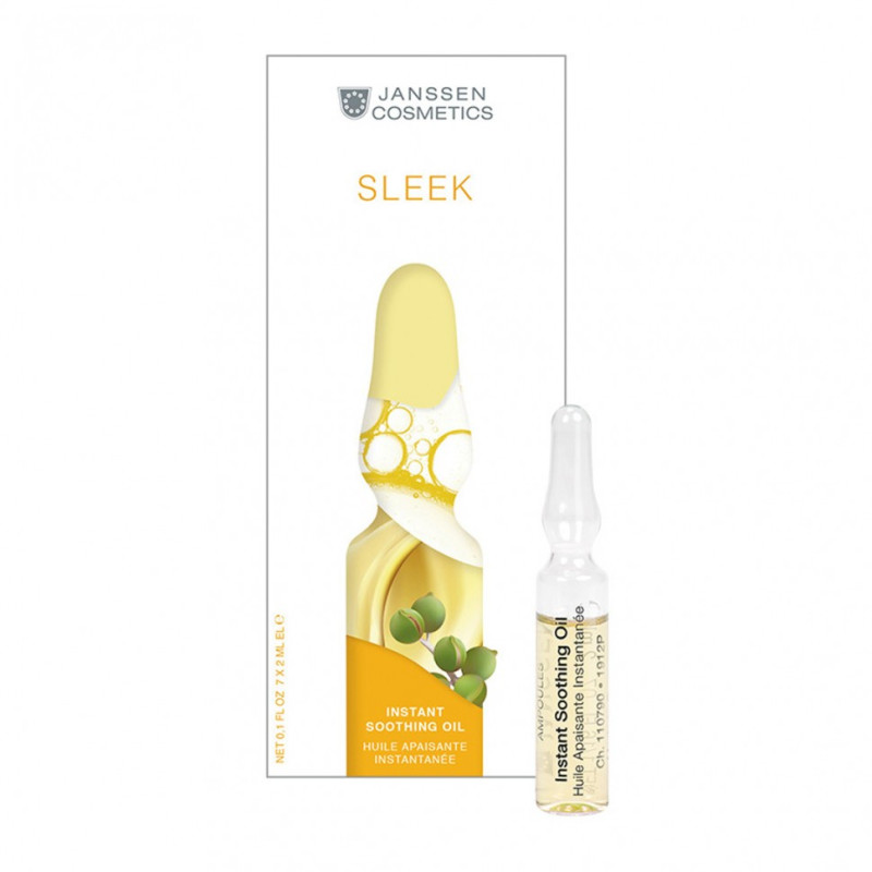 Janssen SLEEK Instant Soothing Oil | Nomierinošas eļļas ampulas jutīgai ādai 7 x 2 ml