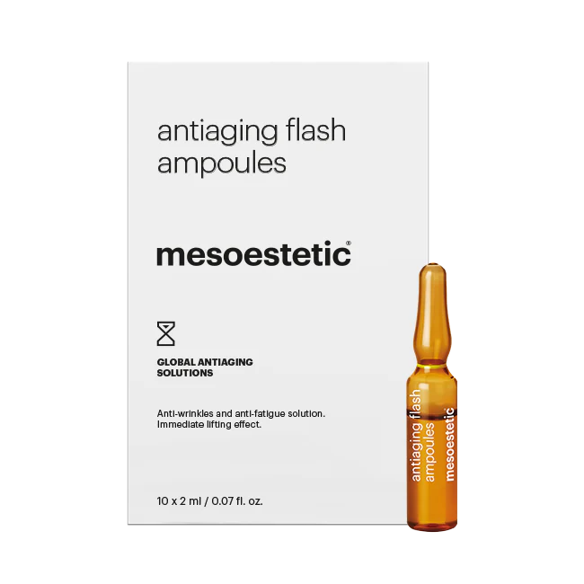 Mesoestetic antiaging flash ampoules | Противодействующие старению ампулы с мгновенным лифтинг‑эффектом 10 × 2 ml
