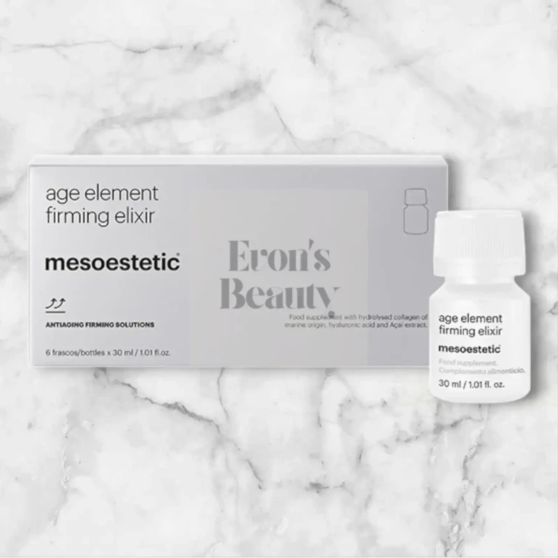 Mesoestetic age element® firming elixir | Uztura bagātinātājs ar hidrolizētu jūras kolagēnu un hialuronskābi 6 × 30 ml