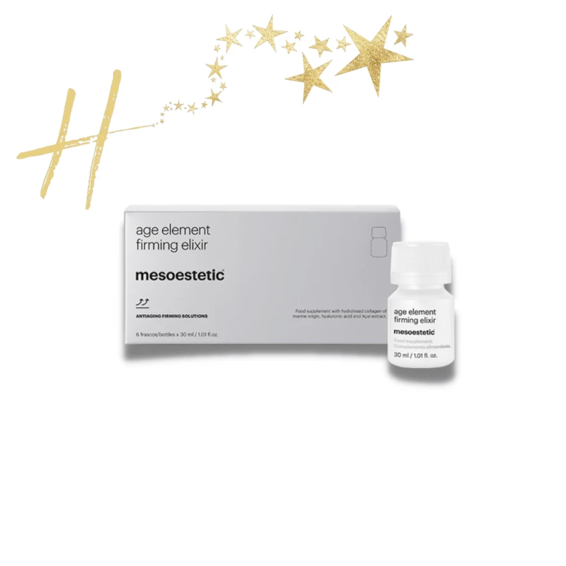 Mesoestetic age element® firming elixir | Uztura bagātinātājs ar hidrolizētu jūras kolagēnu un hialuronskābi 6 × 30 ml