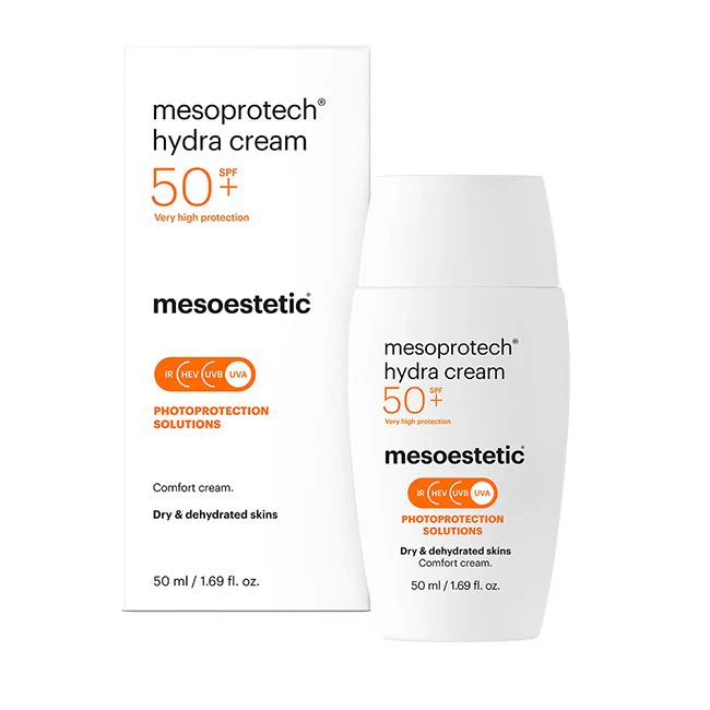 Mesoestetic mesoprotech® hydra cream | Mitrinošs saules aizsargkrēms sausai ādai SPF50+ 50 ml