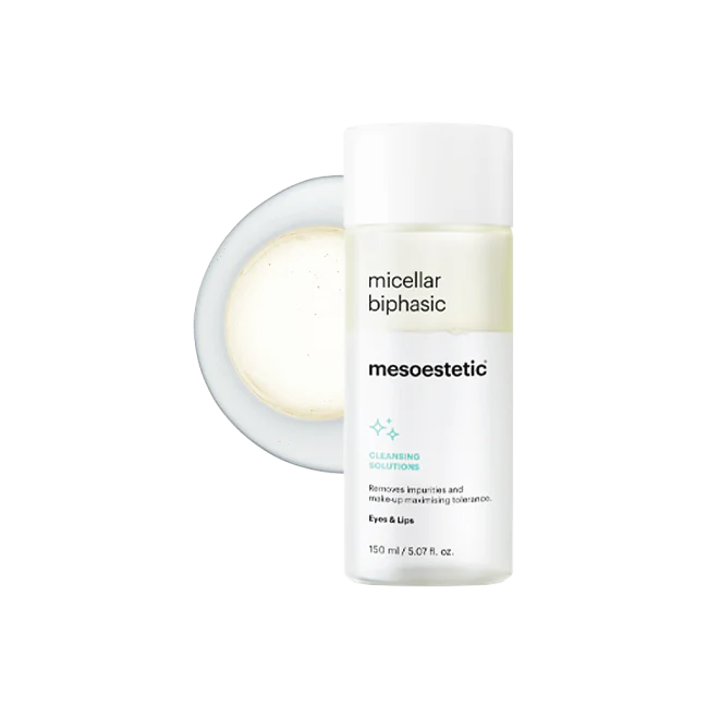 Mesoestetic micellar biphasic | Divfāžu kosmētikas noņēmējs acīm un lūpām 150 ml