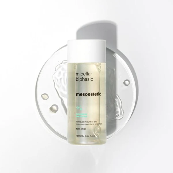 Mesoestetic micellar biphasic | Divfāžu kosmētikas noņēmējs acīm un lūpām 150 ml