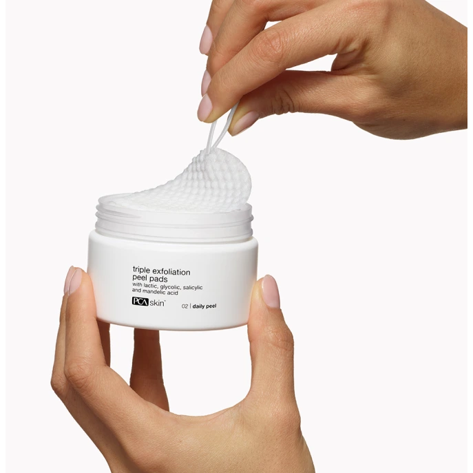 PCA Skin Triple Exfoliation Peel Pads | Диски для тройного отшелушивания для обновления кожи, 30 шт.
