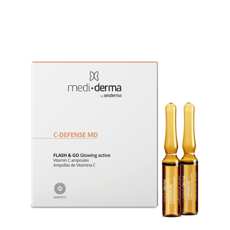 Mediderma C-Defense MD Flash & Go 10x2 ml | Ампулы с витамином C для сияния Mediderma C-Defense MD Flash & Go 10x2 ml | Ампулы с витамином C для сияния