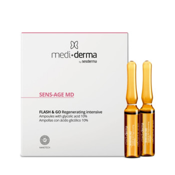 Mediderma Sens-Age Flash & Go 10x2 ml | Anti-age atjaunojošas ampulas Mediderma Sens-Age Flash & Go 10x2 ml | Anti-age atjaunojošas ampulas