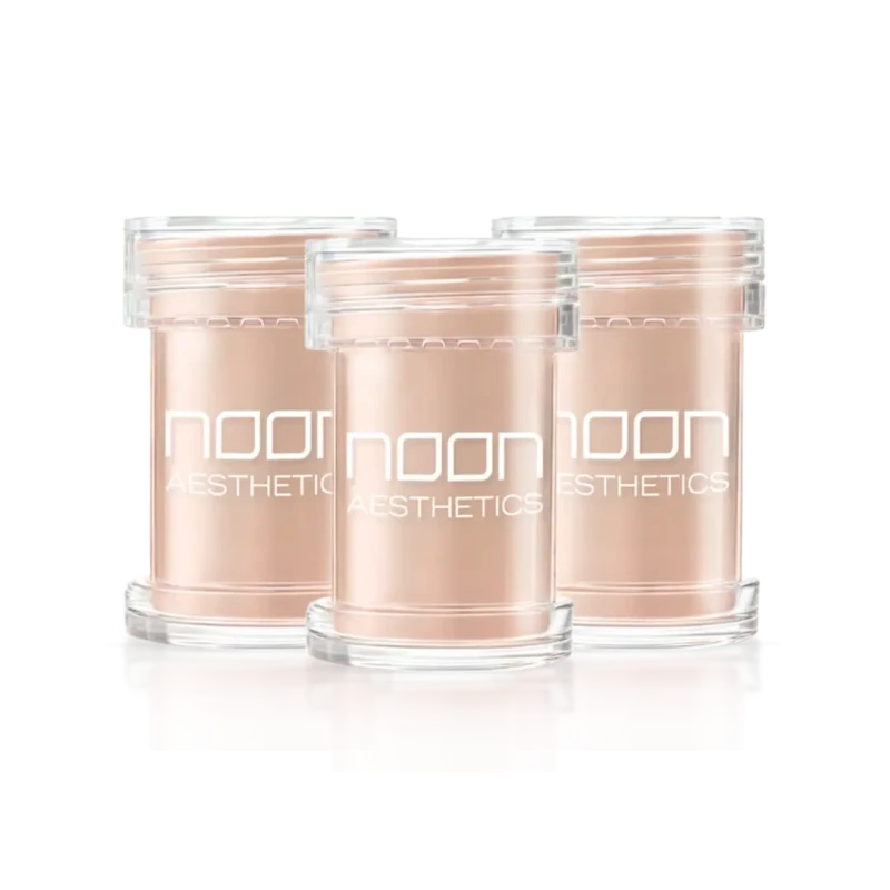 NOON Brush & Go Refill Pack SPF50 | Minerālu SPF pūdera uzpilde taukainai un problemātiskai ādai, gaišais tonis 01, 3 × 5 ml