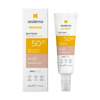 Sesderma Repaskin Slik Touch Color SPF50  | Saules aizsargkrēms ar krāsu 50 ml