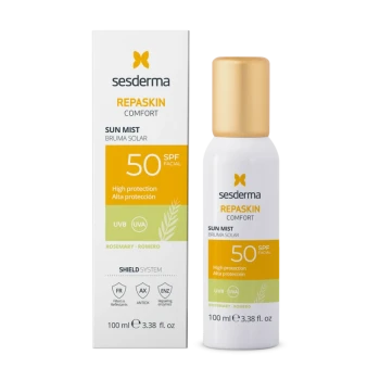 Sesderma Repaskin Comfort Sun Mist Rosemary SPF50 | Aizsargājošs Aerosols No Saules Ar Rozmarīna Aromātu Un SPF50 100 ml