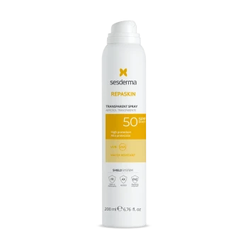 Sesderma Repaskin Transparent Spray SPF50 | Izsmidzināms Saules Aizsargkrēms Ķermenim SPF50 200 ml