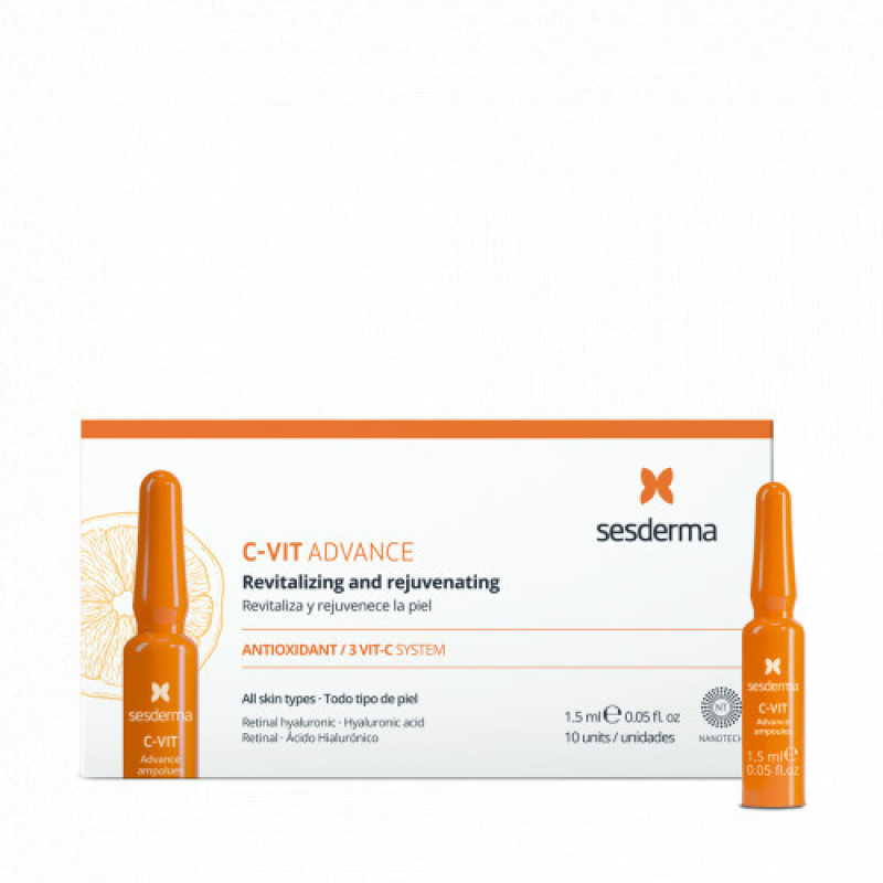 Sesderma C-VIT Advance Revitalizing and Rejuvenating Serum | Advance ampulas 10x1.5 ml Sesderma C-VIT Advance Revitalizing and Rejuvenating Serum | Advance ampulas 10x1.5 ml
