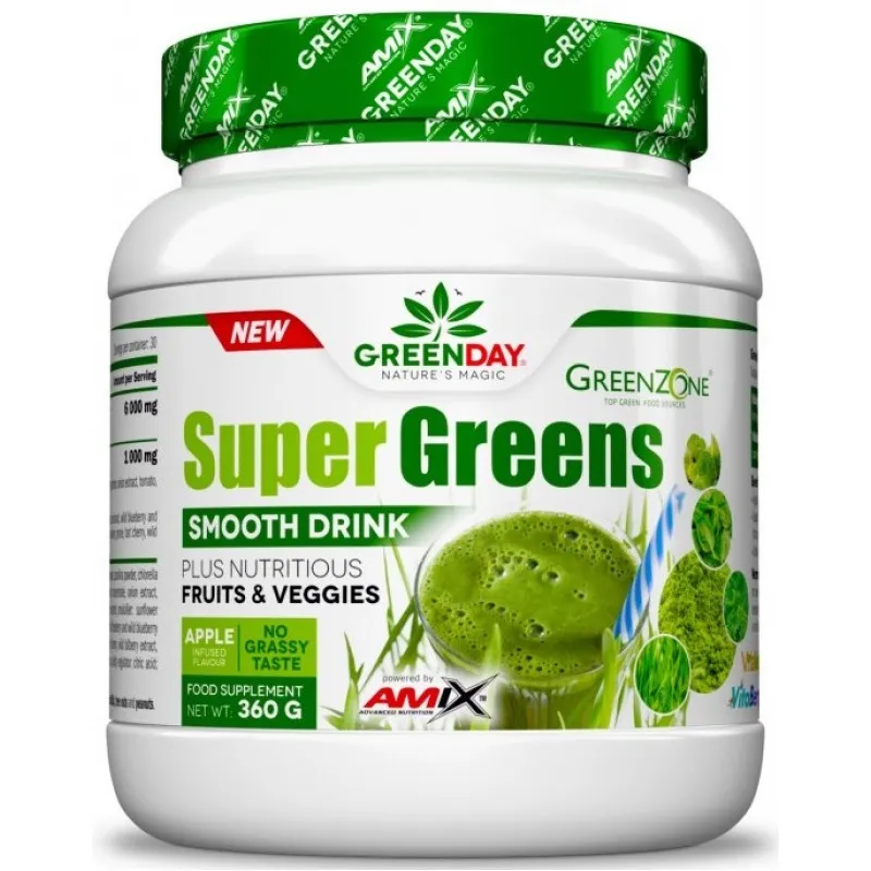 Amix Super Greens Smooth Drink | Зеленый смузи 360 г