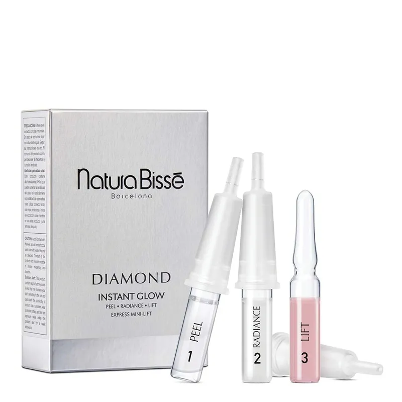 Natura Bissé Diamond Instant Glow | Trīs soļu ekspresliftinga ampulu procedūra 3 × 1.5 ml