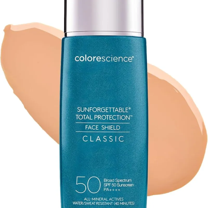 Colorescience Sunforgettable® Face Shield Classic SPF50 | Минеральный солнцезащитный крем для лица с универсальным тоном 55 мл
