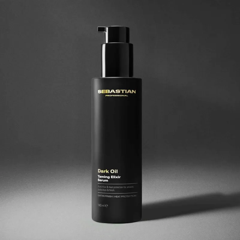 Sebastian Professional Dark Oil Taming Elixir Serum | Nogludinošs serums pūkošanās kontrolei un karstuma aizsardzībai 140 ml
