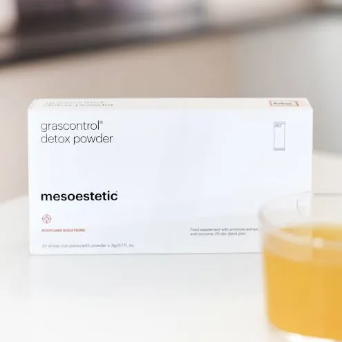 Mesoestetic grascontrol® detox powder | Биологически активная добавка с экстрактами артишока, березы и куркумы 20 × 3 г