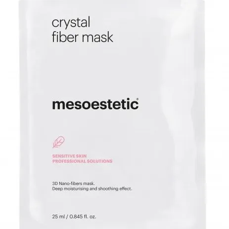 Mesoestetic Crystal Fiber Mask | Nomierinoša un reģenerējoša 3D nanšķiedru sejas maska 5 × 25 ml