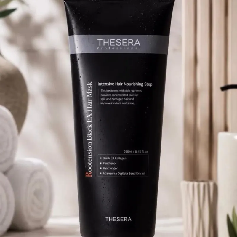 THESERA Rootension Black EX Hair Mask | Matu Stiprinoša Maska 250 ml