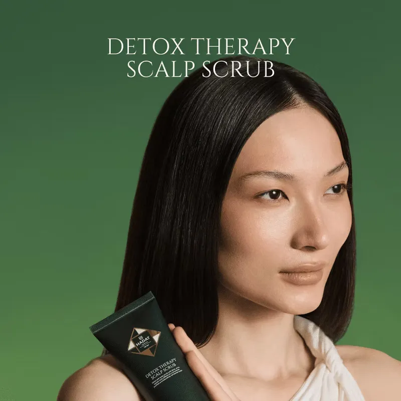 Hadat Cosmetics Detox Therapy Scalp Scrub | Skābju un mehāniskais skrubis galvas ādas dziļai attīrīšanai 150 g
