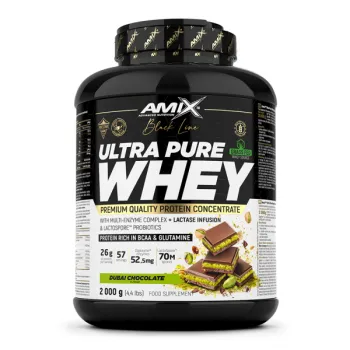Amix Ultra Pure Whey 2000 g | Sūkalu Proteīns + Enzīmi & Probiotikas
