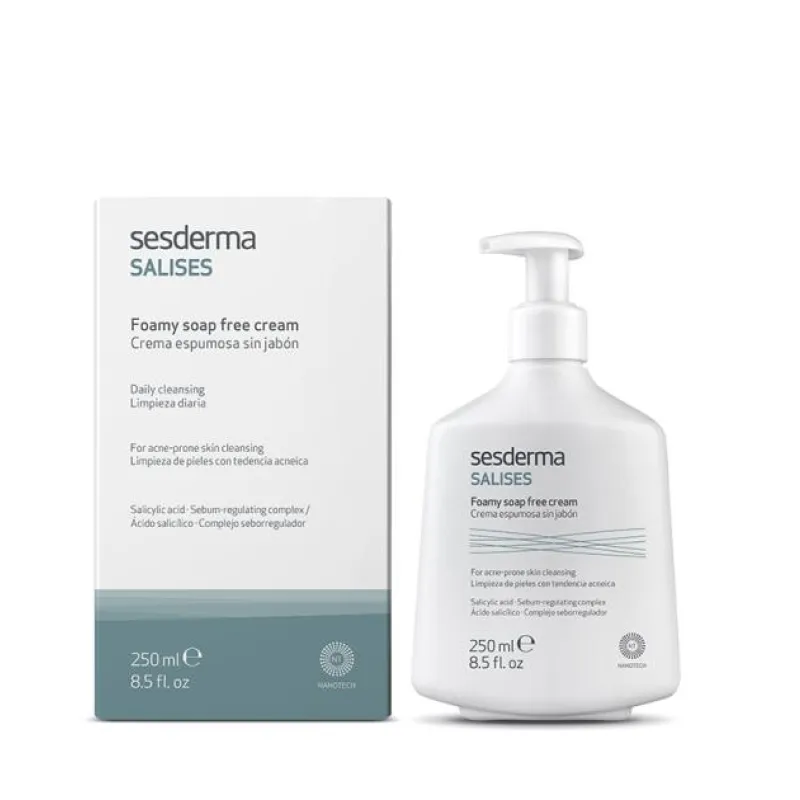 Sesderma Salises Foamy Soap-Free Cleanser | Putojošs Attīrīšanas Līdzeklis Bez Ziepēm 250 ml