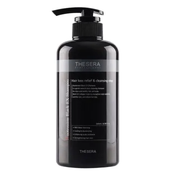 THESERA Rootension Black EX Shampoo | Šampūns Matu Sakņu Stiprināšanai 500 ml