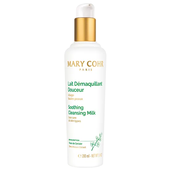 Mary Cohr Soothing Cleansing Milk | Maigs nomierinošs pieniņš sejas attīrīšanai un dekoratīvās kosmētikas noņemšanai 200 ml
