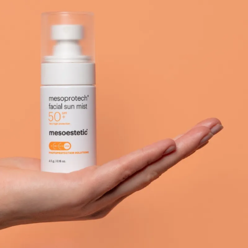 Mesoestetic mesoprotech® facial sun mist SPF 50+ | Pretgrumbu saules aizsargsprejs sejai 50 ml