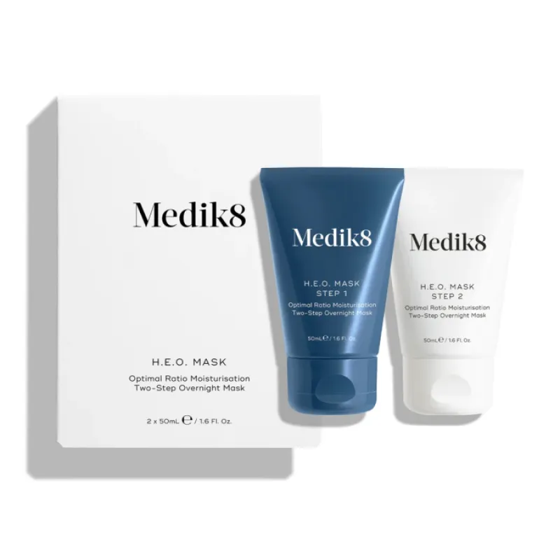 Medik8 H.E.O Mask | Divpakāpju Nakts Maska 2 x 50 ml