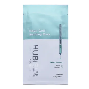 HUBISLAB e+ Epiderma Nova Cell Soothing Mask | Nomierinoša maska ar alveju un burvjulazdu 5 gab. × 35 g